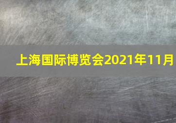 上海国际博览会2021年11月