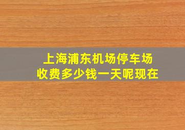 上海浦东机场停车场收费多少钱一天呢现在