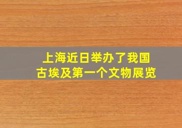 上海近日举办了我国古埃及第一个文物展览