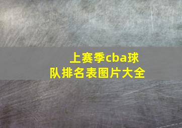 上赛季cba球队排名表图片大全