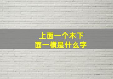 上面一个木下面一横是什么字