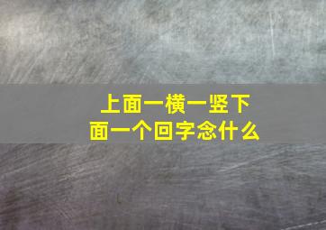 上面一横一竖下面一个回字念什么