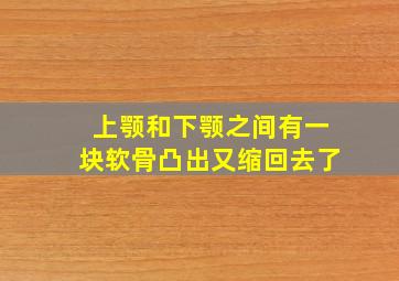 上颚和下颚之间有一块软骨凸出又缩回去了