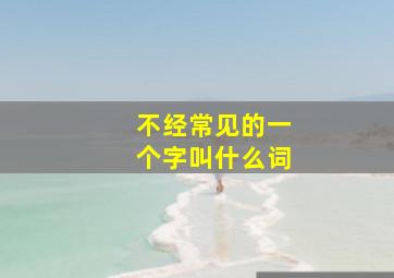 不经常见的一个字叫什么词