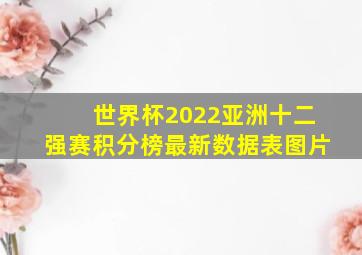 世界杯2022亚洲十二强赛积分榜最新数据表图片