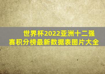 世界杯2022亚洲十二强赛积分榜最新数据表图片大全