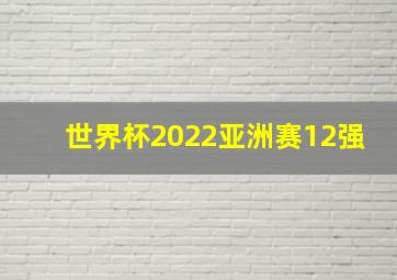 世界杯2022亚洲赛12强