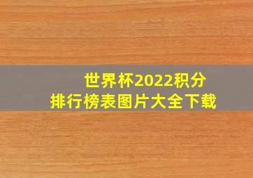 世界杯2022积分排行榜表图片大全下载