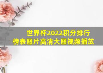 世界杯2022积分排行榜表图片高清大图视频播放