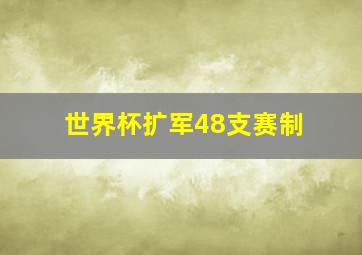 世界杯扩军48支赛制