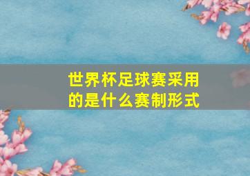 世界杯足球赛采用的是什么赛制形式