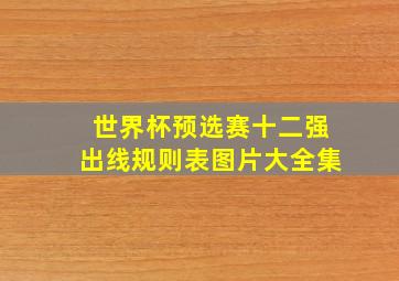 世界杯预选赛十二强出线规则表图片大全集