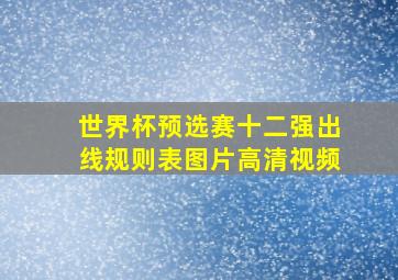 世界杯预选赛十二强出线规则表图片高清视频