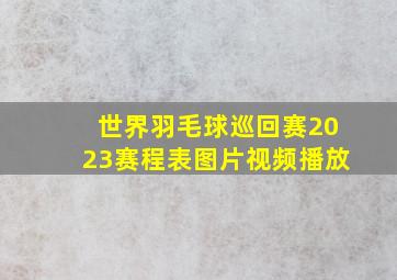 世界羽毛球巡回赛2023赛程表图片视频播放