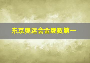 东京奥运会金牌数第一