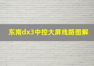 东南dx3中控大屏线路图解