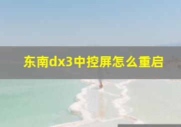 东南dx3中控屏怎么重启