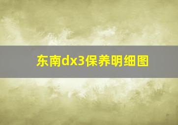 东南dx3保养明细图