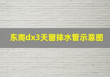 东南dx3天窗排水管示意图