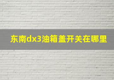 东南dx3油箱盖开关在哪里