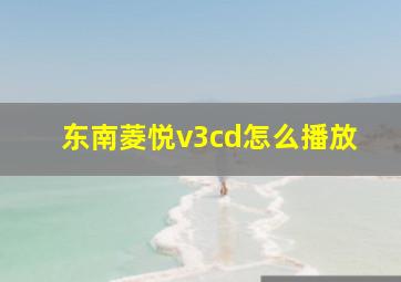 东南菱悦v3cd怎么播放