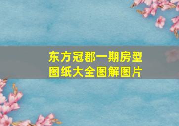 东方冠郡一期房型图纸大全图解图片