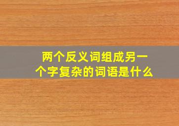 两个反义词组成另一个字复杂的词语是什么