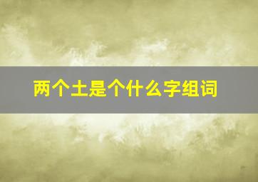 两个土是个什么字组词