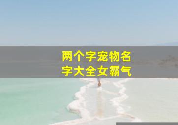 两个字宠物名字大全女霸气