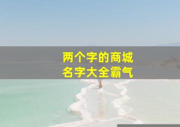 两个字的商城名字大全霸气