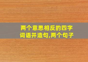 两个意思相反的四字词语并造句,两个句子