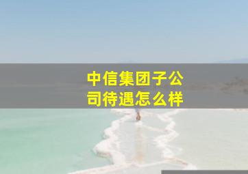 中信集团子公司待遇怎么样