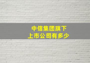 中信集团旗下上市公司有多少