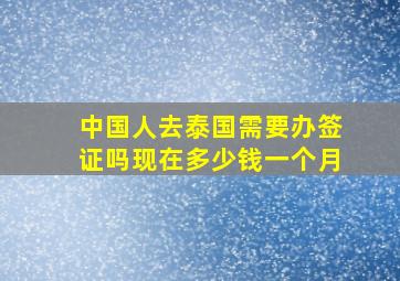 中国人去泰国需要办签证吗现在多少钱一个月