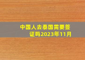 中国人去泰国需要签证吗2023年11月