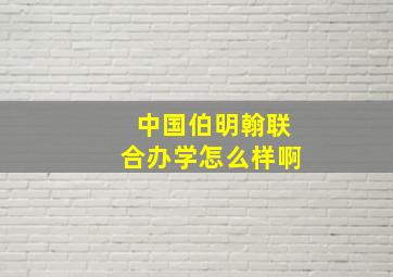 中国伯明翰联合办学怎么样啊