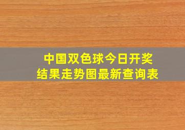 中国双色球今日开奖结果走势图最新查询表