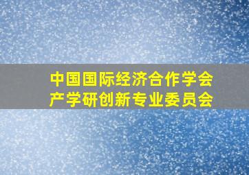 中国国际经济合作学会产学研创新专业委员会