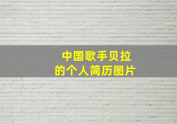 中国歌手贝拉的个人简历图片