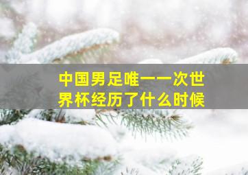 中国男足唯一一次世界杯经历了什么时候