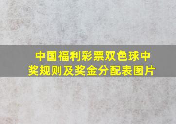 中国福利彩票双色球中奖规则及奖金分配表图片