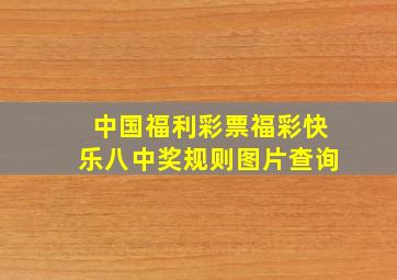 中国福利彩票福彩快乐八中奖规则图片查询