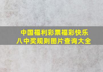 中国福利彩票福彩快乐八中奖规则图片查询大全