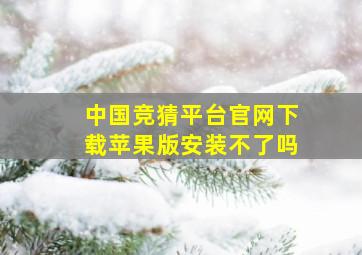 中国竞猜平台官网下载苹果版安装不了吗