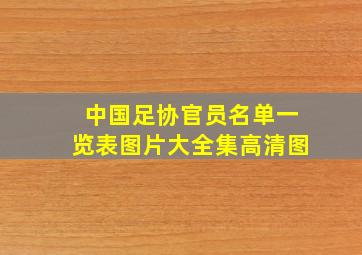 中国足协官员名单一览表图片大全集高清图