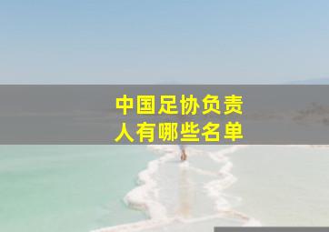 中国足协负责人有哪些名单