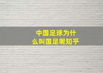 中国足球为什么叫国足呢知乎