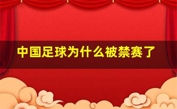 中国足球为什么被禁赛了