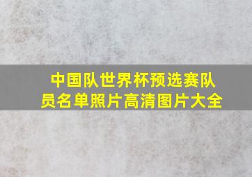 中国队世界杯预选赛队员名单照片高清图片大全