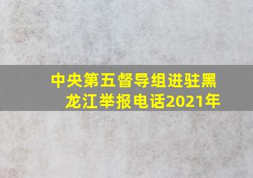 中央第五督导组进驻黑龙江举报电话2021年